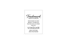 Étiquettes textiles entretien vêtement Model TC-M190