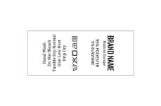 Étiquette lavage des textiles Modèle TC-M25 Étiquettes textiles entretien vêtement Model TC-M25