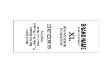 Étiquettes textiles entretien vêtement Model TC-M26