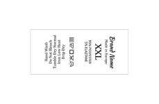 Étiquette d'entretien avec taille Modèle TC-M31 Étiquettes textiles entretien vêtement Model TC-M31