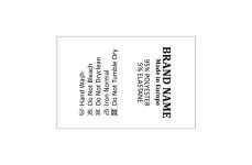 Étiquette lavage des textiles Modèle TC-M335 Étiquettes textiles entretien vêtement Model TC-M335