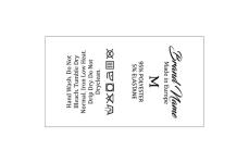 Étiquette lavage des textiles avec taille Modèle TC-M336 Étiquettes textiles entretien vêtement Model TC-M336