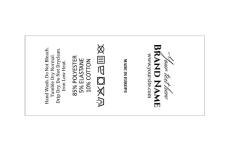 Étiquettes textiles entretien vêtement Model TC-M338