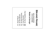 Étiquette de composition Modèle TC-M39 Étiquettes textiles entretien vêtement Model TC-M39