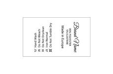 Étiquette de composition Modèle TC-M40 Étiquettes textiles entretien vêtement Model TC-M40