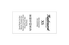 Étiquette de composition avec taille Modèle TC-M41 Étiquettes textiles entretien vêtement Model TC-M41