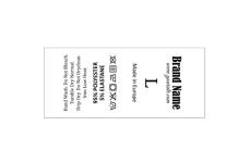 Étiquette de composition avec taille Modèle TC-M42 Étiquettes textiles entretien vêtement Model TC-M42