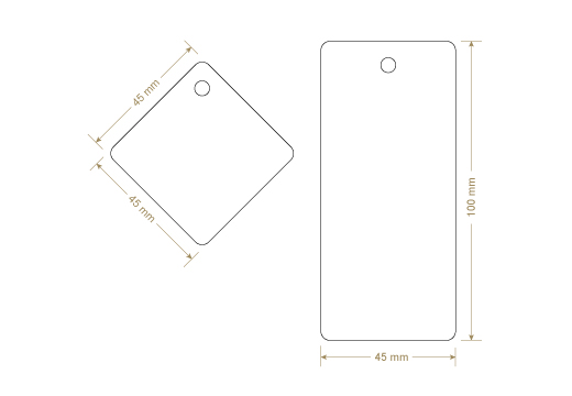 Étiquette en carton Model HT-M93