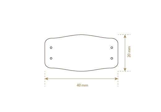 Étiquette en cuir naturel Model EP-M14