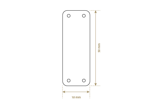 Étiquette en cuir synthétique Model EP-M159