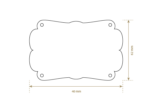 Étiquette en cuir naturel Model EP-M42