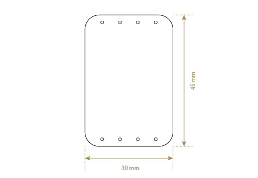 Étiquette en cuir naturel Model EP-M6