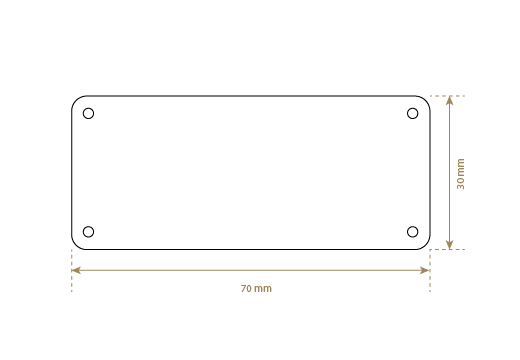 Étiquette en cuir naturel Model EP-M64