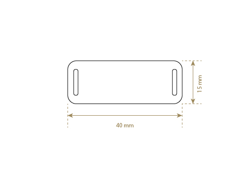 Étiquette en cuir naturel Model EP-M69
