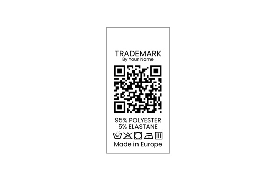 Étiquette de composition avec QR Code Modèle TC-M183