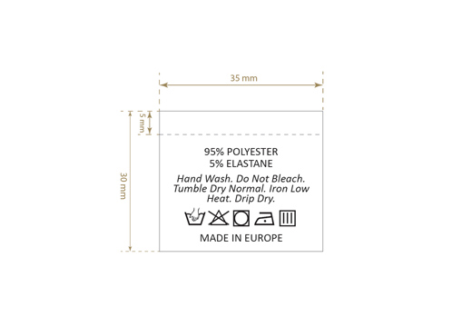 Étiquette lavage des textiles Modèle TC-M194