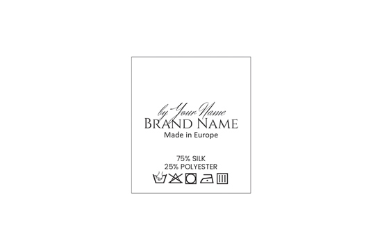 Étiquette lavage des textiles Modèle TC-M195