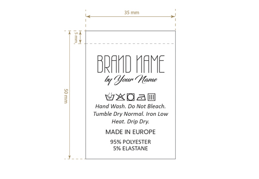 Étiquette lavage des textiles Modèle TC-M197