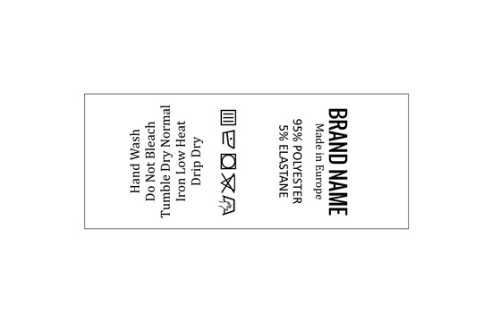 Étiquette lavage des textiles Modèle TC-M25