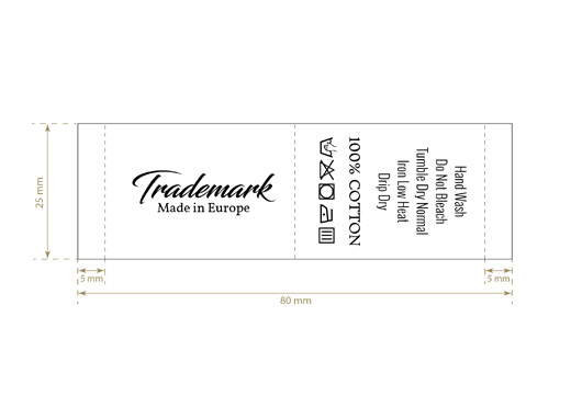 Étiquette d'entretien Modèle TC-M28