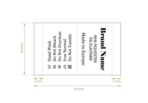 Étiquette d'entretien Modèle TC-M29