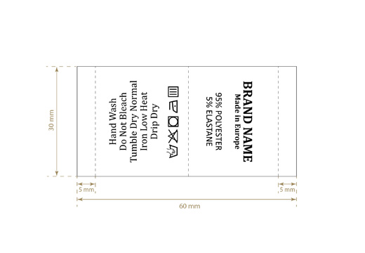 Étiquette d'entretien Modèle TC-M30