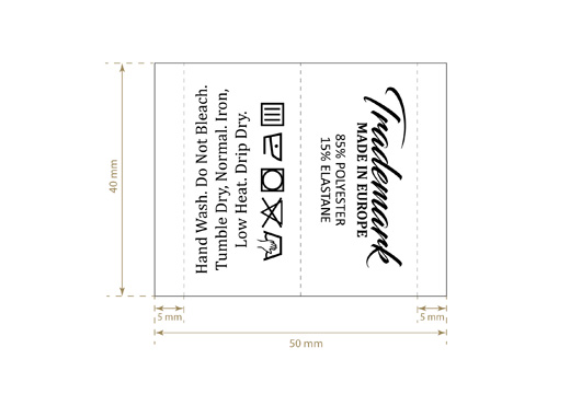 Étiquette de composition Modèle TC-M334