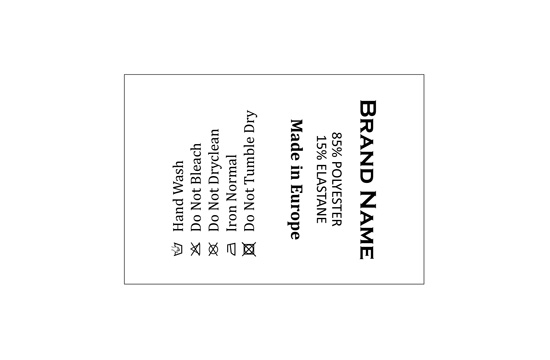 Étiquette de composition Modèle TC-M39