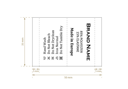 Étiquette de composition Modèle TC-M39