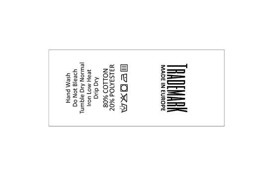 Étiquette d'entretien Modèle TC-M43