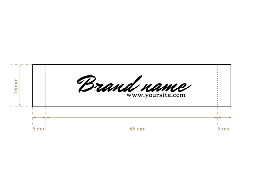 Étiquette textile tissée Plain Style Model WL-M28