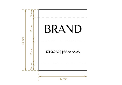 Étiquette textile tissée Whim Style Model WL-M41